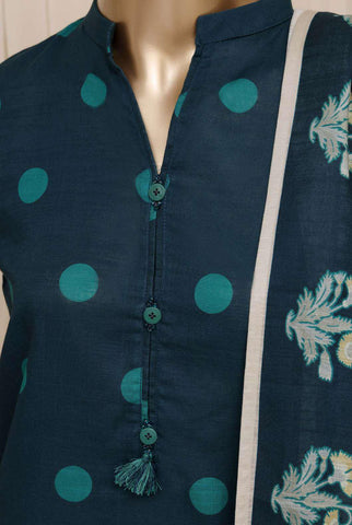 Sadabahar Printed Khaddar Stitched 3 Piece Suit D-7