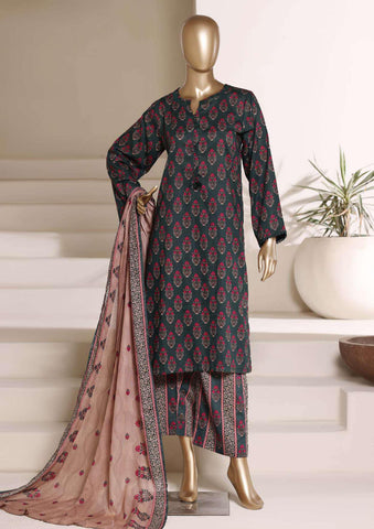 Sadabahar Luxury Lawn | Printed 3 Piece Stitched Suit D-7
