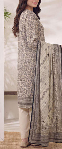 VS Jhalak Printed Slub Linen Unstitched 3 Piece Suit D-5