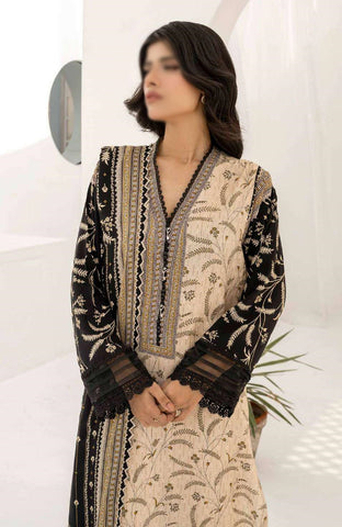 RESHAM LINEN PRINT DROP I COLL BY FIRDOUS D-03