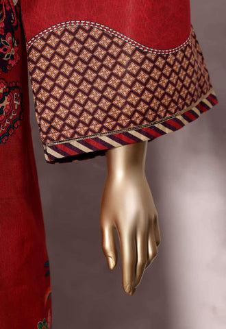 Sadabahar Printed Chamti Cotton | 3 Piece Stitched Kaftan Suit D-7