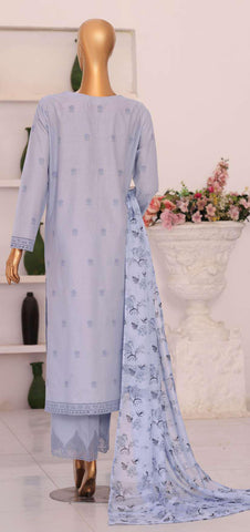Floral Vibes by HZ Textiles | Embroidered 3 Piece Unstitched Lawn Suit D-4