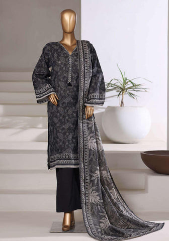 Sadabahar Printed Khaddar With Shimmer Ready To Wear 3Pc D-7