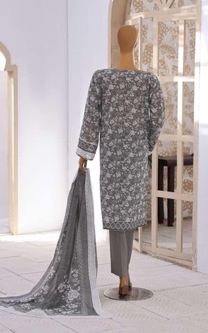 Nakshkari by HZ Textiles | Embroidered Lawn 3 Piece Unstitched Suit D-5
