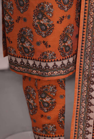 Co-Ords 3Pc Printed Khaddar Un-Stitched Coll By Hz-4
