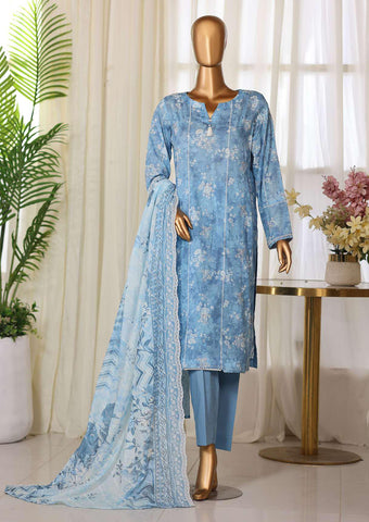 Dhagakari by HZ Textiles | Embroidered 3 Piece Unstitched Lawn Suit D-5