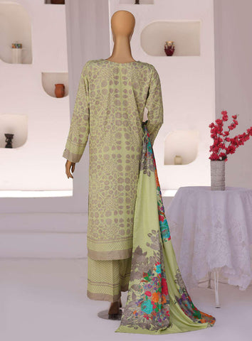 HZ Linen Wintery Printed Unstitched 3 Piece Suit D-2