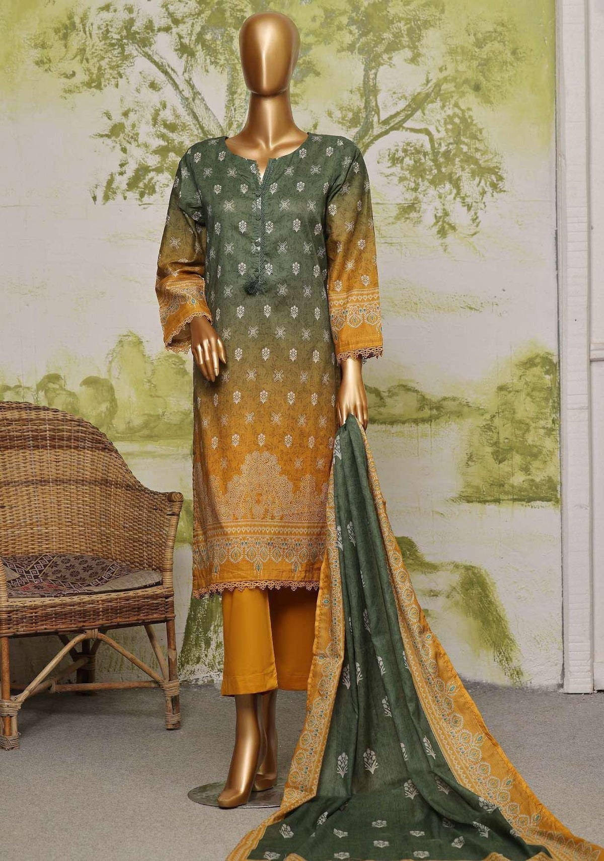 Sadabahar 3-Piece Printed Vol-03 Stitched Coll'24 D-06