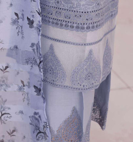Floral Vibes by HZ Textiles | Embroidered 3 Piece Unstitched Lawn Suit D-4