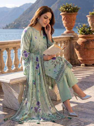 Colors by AlZohaib vol-2 | Digital Printed Lawn 3 Piece Unstitched Suit D-9