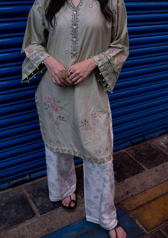 RANG 2 Piece Stitched Embroidered Cotton Suit D-5