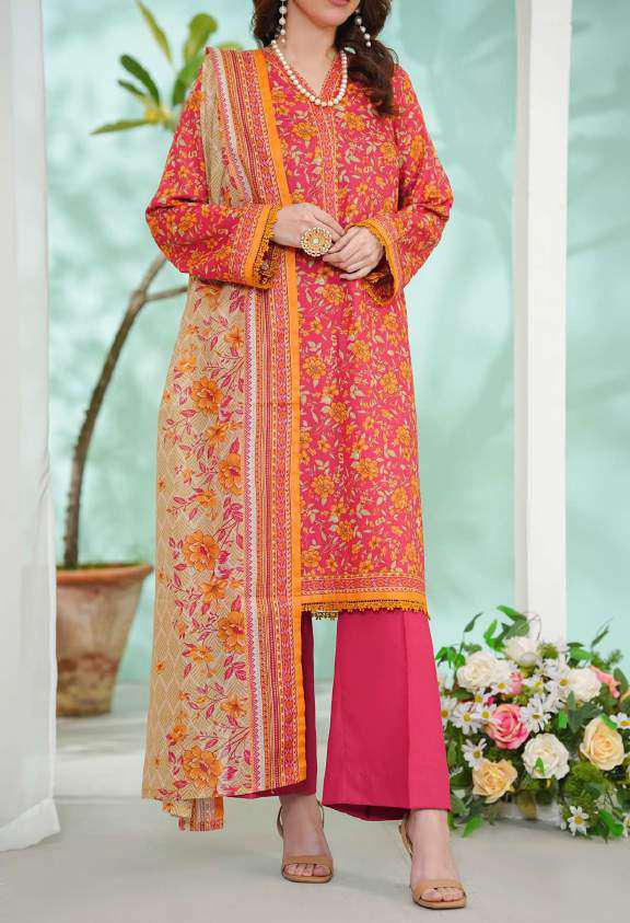 VS DAMAN Exclusive Printed Lawn Unstitched 3 Piece Suit D-10