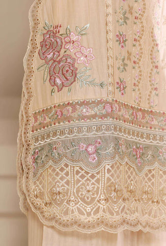 Sadabahar Luxury | Embroidered 3 Piece Stitched Slub Lawn Suit D-7