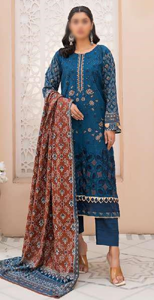 Aleeza Digital Fine Emb Khaddar Coll:24 By Sobia Waseem D-03