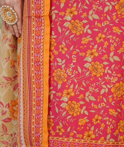 VS Daman Exclusive Printed Cambric Unstitched 3 Piece Suit D-7