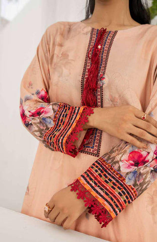 RESHAM LINEN PRINT DROP I COLL BY FIRDOUS D-04