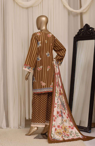Sadabahar Printed Khaddar Stitched 3 Piece Suit D-8