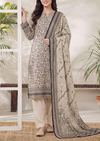 VS Jhalak Printed Slub Linen Unstitched 3 Piece Suit D-5