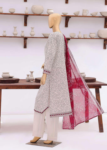 Everyday Prints by HZ Textiles | Printed Lawn 3 Piece Unstitched Suit D-4