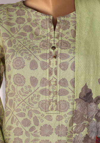 HZ Linen Wintery Printed Unstitched 3 Piece Suit D-2