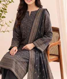 VS Textiles Pashmina Dhanak Printed Unstitched 3 Piece Suit D-4