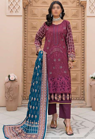 Aleeza Digital Fine Emb Khaddar Coll:24 By Sobia Waseem D-04