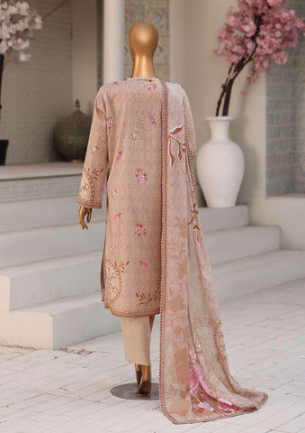 Premium Daily Wear by HZ Textiles Vol-5 | Embroidered Lawn 3 Piece Unstitched Suit D-3