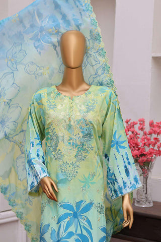 Winter Cut Dana | 3 Piece Semi-Stitched Embroidered Suit D-2