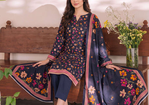 Daman Exclusive by VS Textiles | Printed Cambric 3 Piece Unstitched Suit D-6
