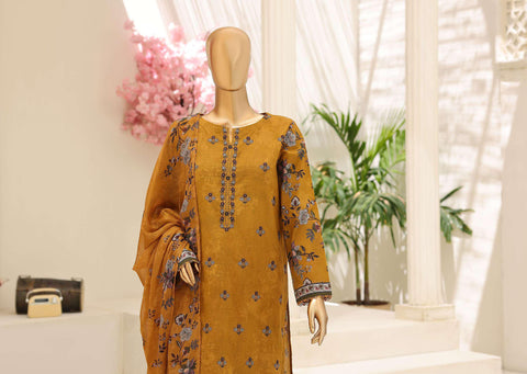 Mehak by HZ Textiles | Embroidered 3 Piece Unstitched Slub Lawn Suit D-5