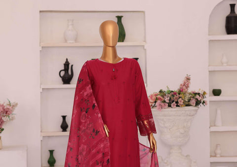 Floral Vibes by HZ Textiles | Embroidered 3 Piece Unstitched Lawn Suit D-5