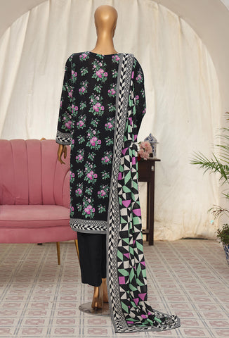 HZ Vital Prints Slub Lawn Dupatta  D-03