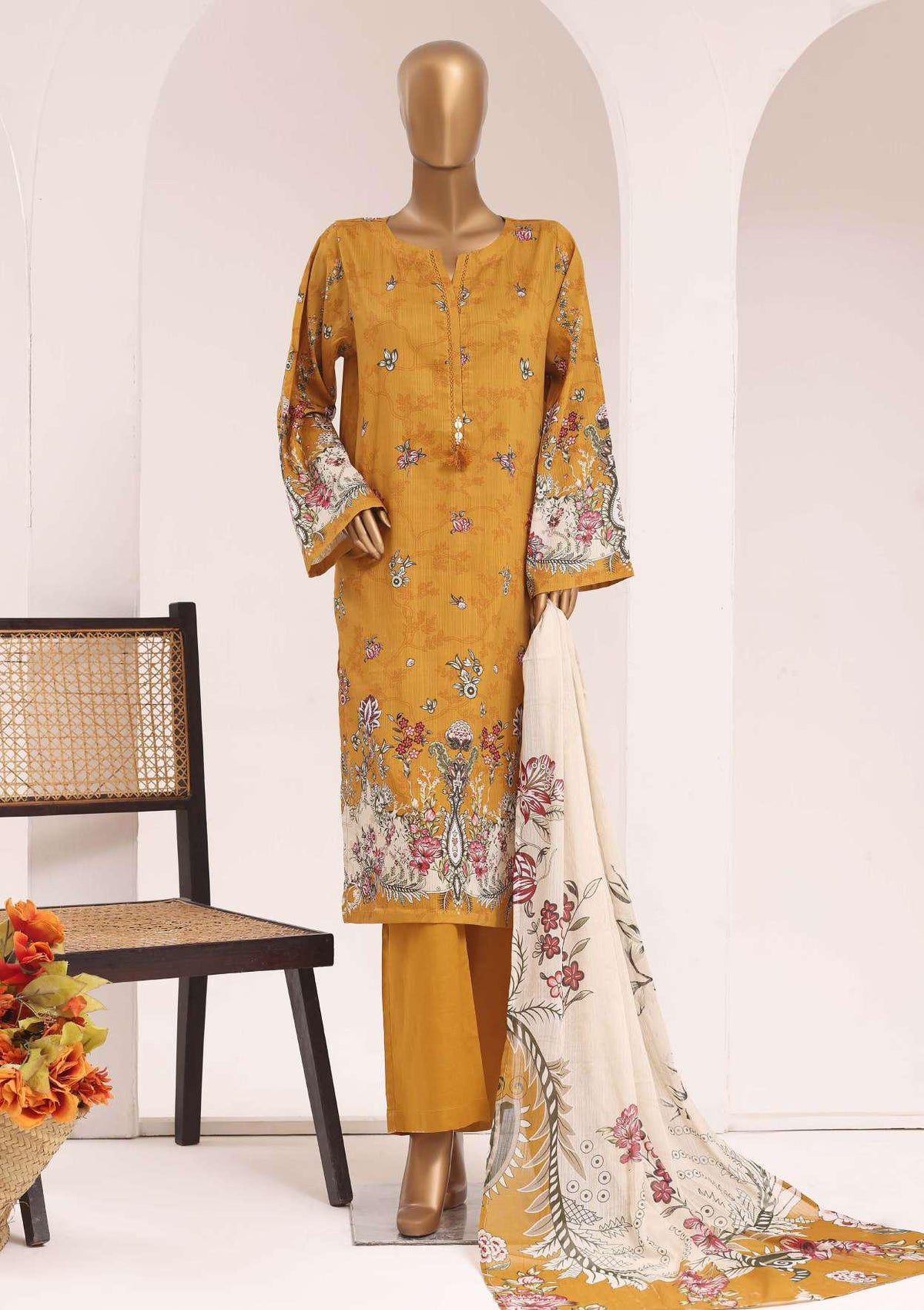 Sadabahar Printed Lawn Vol-10 | Digital Printed Lawn 3 Piece Stitched Suit D-9