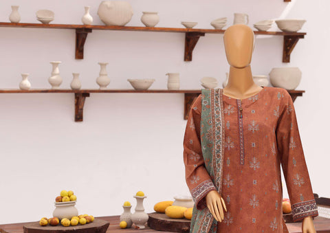 Everyday Prints by HZ Textiles | Printed Lawn 3 Piece Unstitched Suit D-5