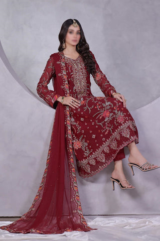 MANAAR LUXURY HANDWORK CHIFFON COLL BY SOGHAT D-04