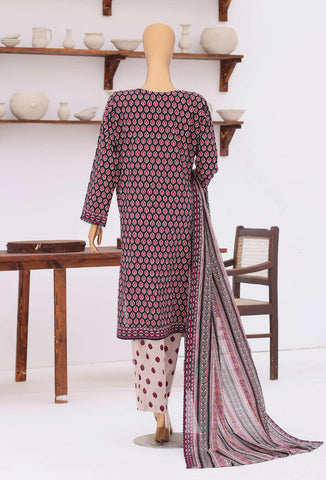 Premium Daily Wear by HZ Textiles | Embroidered Lawn 3 Piece Unstitched Suit D-4