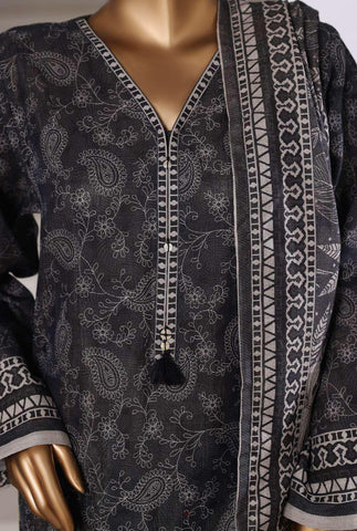 Sadabahar Printed Khaddar With Shimmer Ready To Wear 3Pc D-7