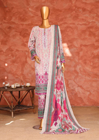 Elegant by HZ Textiles | Embroidered 3 Piece Unstitched Lawn Suit D-4