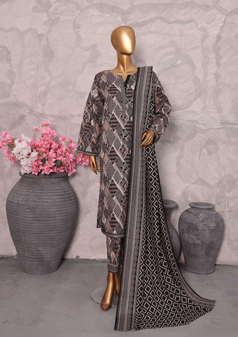 Co-Ords 3Pc Printed Khaddar Un-Stitched Coll By Hz-5