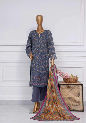 RAYA Festive Embroidered 3 PCS Coll25 By Sadabahar D-7