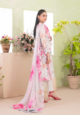 Erva Embroidered Lawn Digital Print By Tawakkal D-08