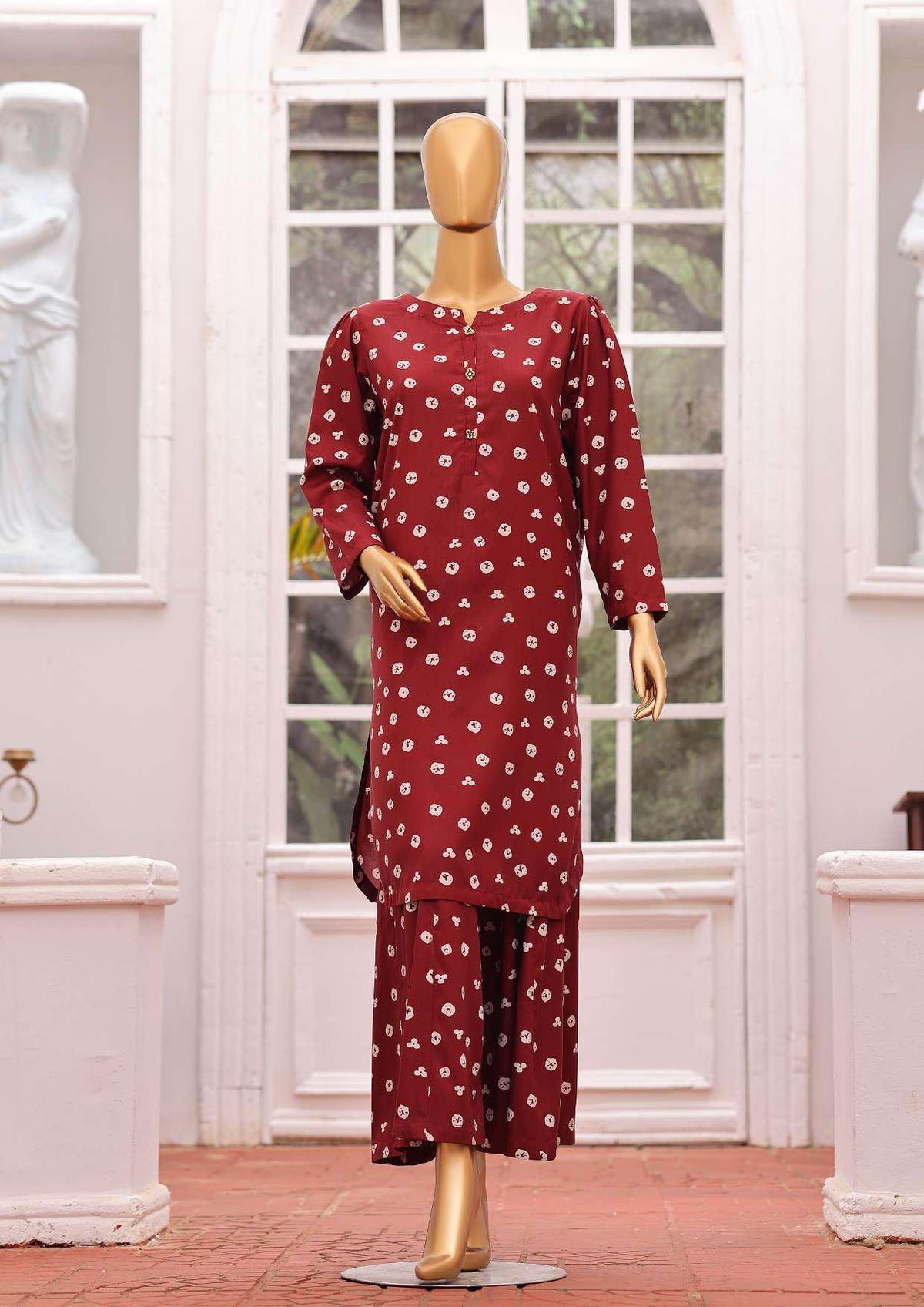 HZ Linen Wintery Printed Co-Ord Set D-3