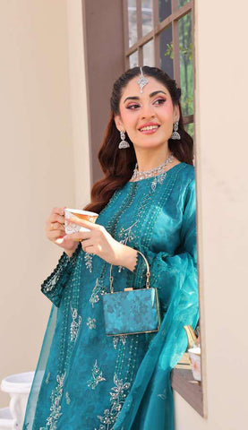 Eshaal Vol-2 Semi-Stitched Luxury Embellished Suit D-1