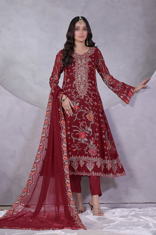 MANAAR LUXURY HANDWORK CHIFFON COLL BY SOGHAT D-04