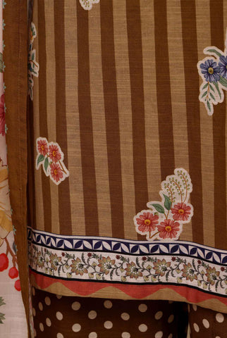 Sadabahar Printed Khaddar Stitched 3 Piece Suit D-8