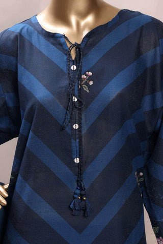Sadabahar Printed Chamti Cotton | 3 Piece Stitched Kaftan Suit D-8