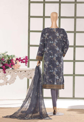 HZ Textiles – Mehak Slub Lawn Embroidered Collection Vol-02 D-4