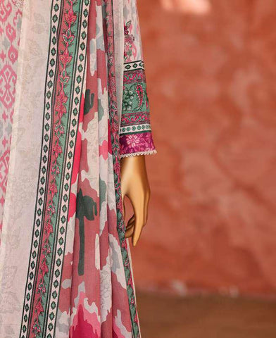 Elegant by HZ Textiles | Embroidered 3 Piece Unstitched Lawn Suit D-4