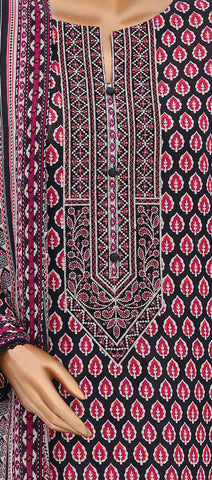 Premium Daily Wear by HZ Textiles | Embroidered Lawn 3 Piece Unstitched Suit D-4