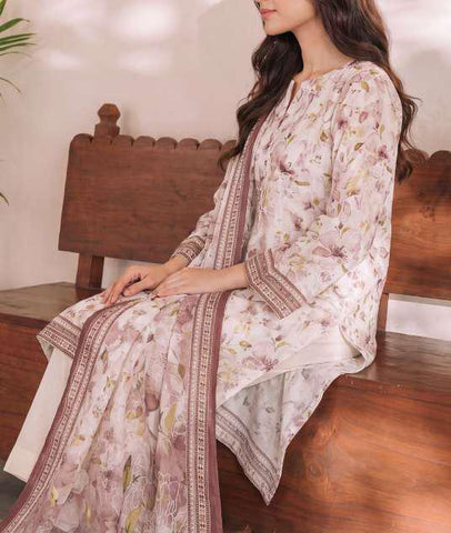 Daman Exclusive by VS Textiles | Printed Cambric 3 Piece Unstitched Suit D-7